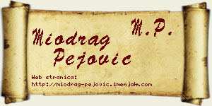 Miodrag Pejović vizit kartica